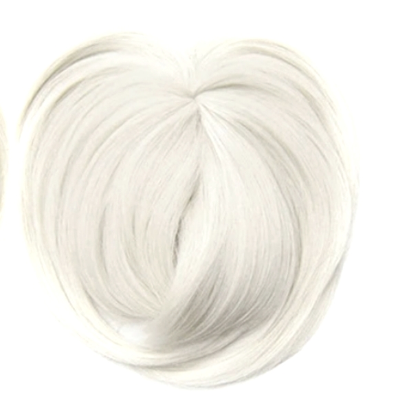 Other - White Silky Clip on Hair Topper